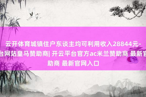 云开体育城镇住户东谈主均可利用收入28844元-开云平台网站皇马赞助商| 开云平台官方ac米兰赞助商 最新官网入口