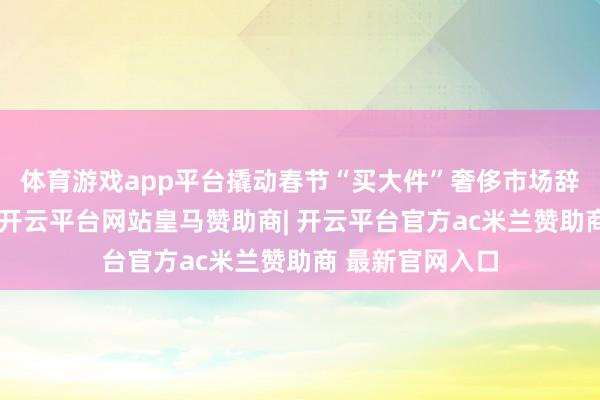 体育游戏app平台撬动春节“买大件”奢侈市场辞旧迎新的春节-开云平台网站皇马赞助商| 开云平台官方ac米兰赞助商 最新官网入口