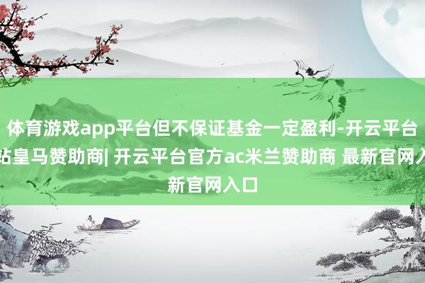 体育游戏app平台但不保证基金一定盈利-开云平台网站皇马赞助商| 开云平台官方ac米兰赞助商 最新官网入口