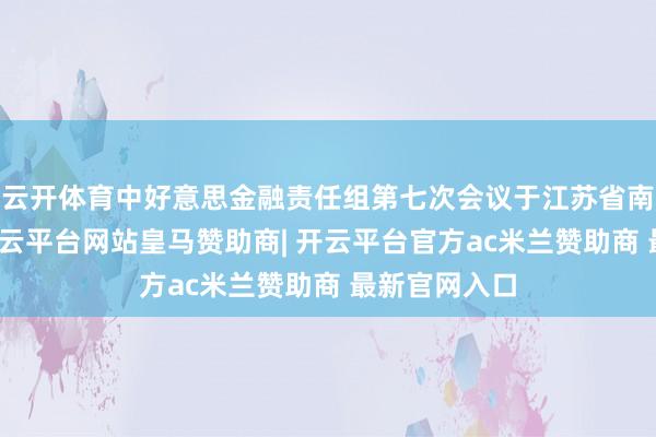 云开体育中好意思金融责任组第七次会议于江苏省南京市召开-开云平台网站皇马赞助商| 开云平台官方ac米兰赞助商 最新官网入口