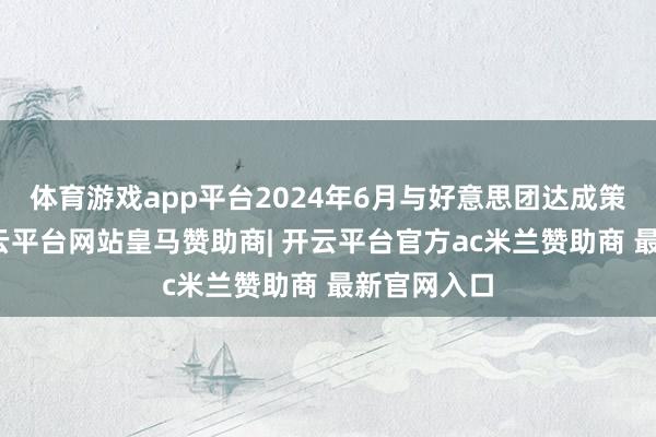 体育游戏app平台2024年6月与好意思团达成策略归并-开云平台网站皇马赞助商| 开云平台官方ac米兰赞助商 最新官网入口